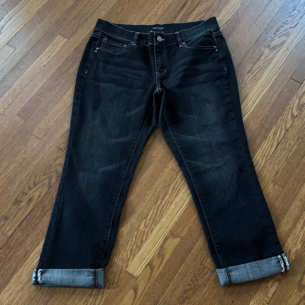 White House Black Market Black Ankle Cropped Jeans